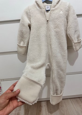 GAP-Kürklü Teddy sherpa Bebek Tulumu - Görsel 7