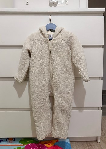 GAP-Kürklü Teddy sherpa Bebek Tulumu - Görsel 3