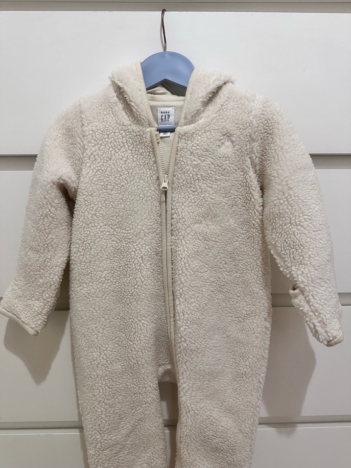 GAP-Kürklü Teddy sherpa Bebek Tulumu - Görsel 5