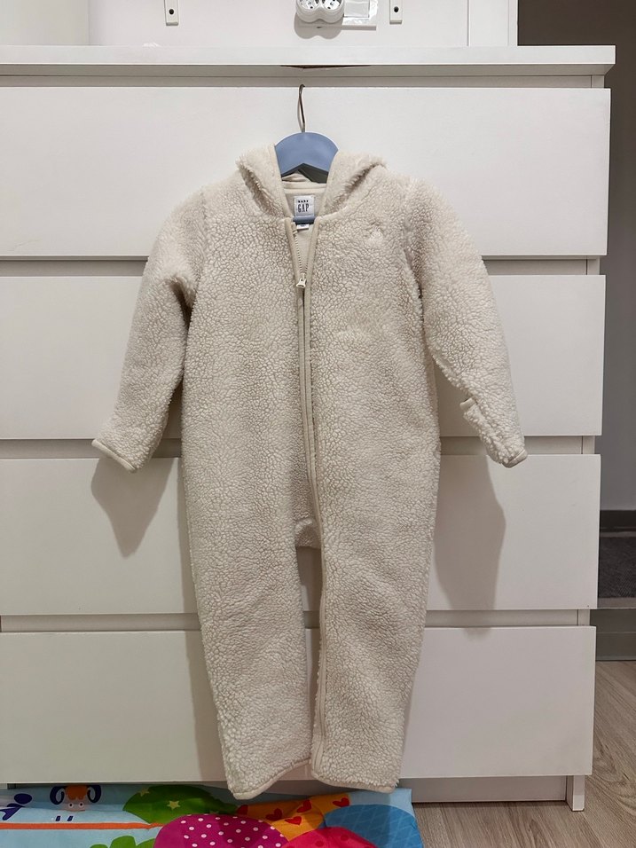 GAP-Kürklü Teddy sherpa Bebek Tulumu - Görsel 3