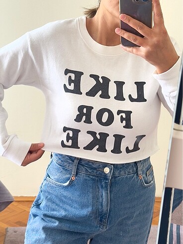 36 Beden beyaz Renk Beyaz sweatshirt