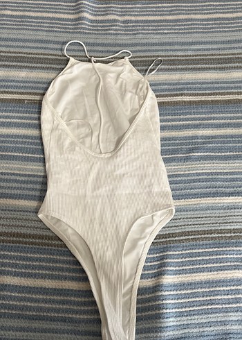 Beyaz İp Askılı Kadın Mayo - Görsel 4