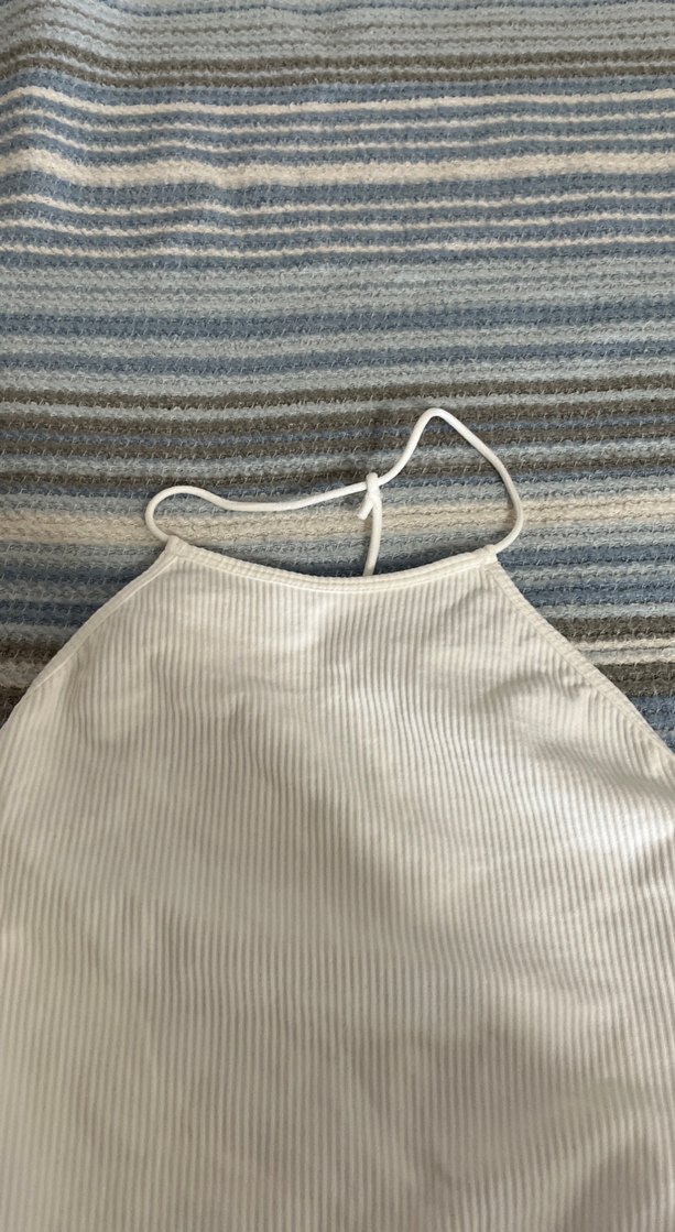 Beyaz İp Askılı Kadın Mayo - Görsel 2