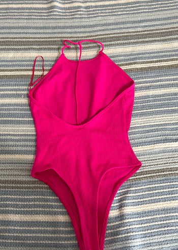 Pembe İnce Askılı Kadın Mayo - Görsel 3