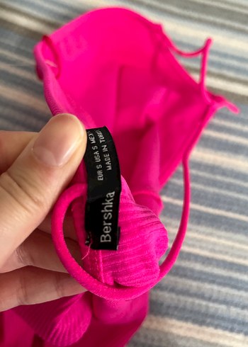 Pembe İnce Askılı Kadın Mayo - Görsel 5