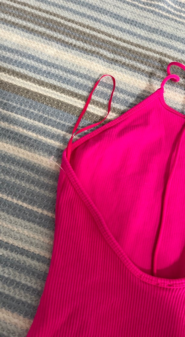 Pembe İnce Askılı Kadın Mayo - Görsel 4