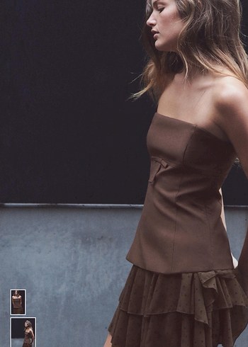 Kahverengi Midi Korse - Görsel 4