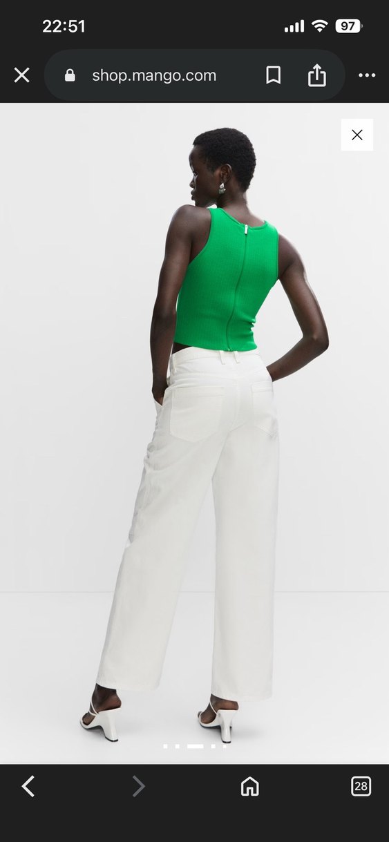 Kadın Yeşil Kolsuz Crop Top - Görsel 3