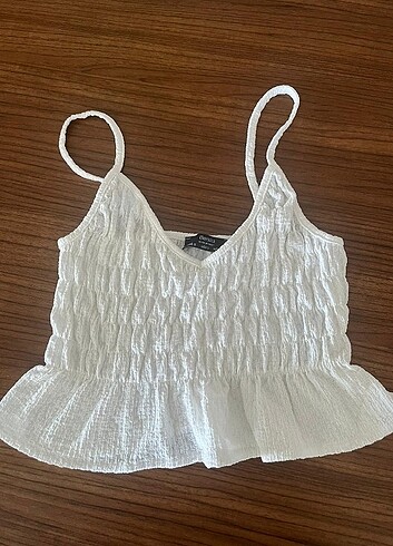 Bershka askılı bluz 