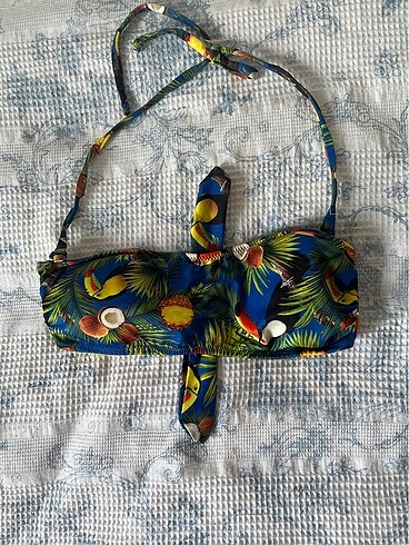 xs Beden mavi Renk Koton bikini üstü