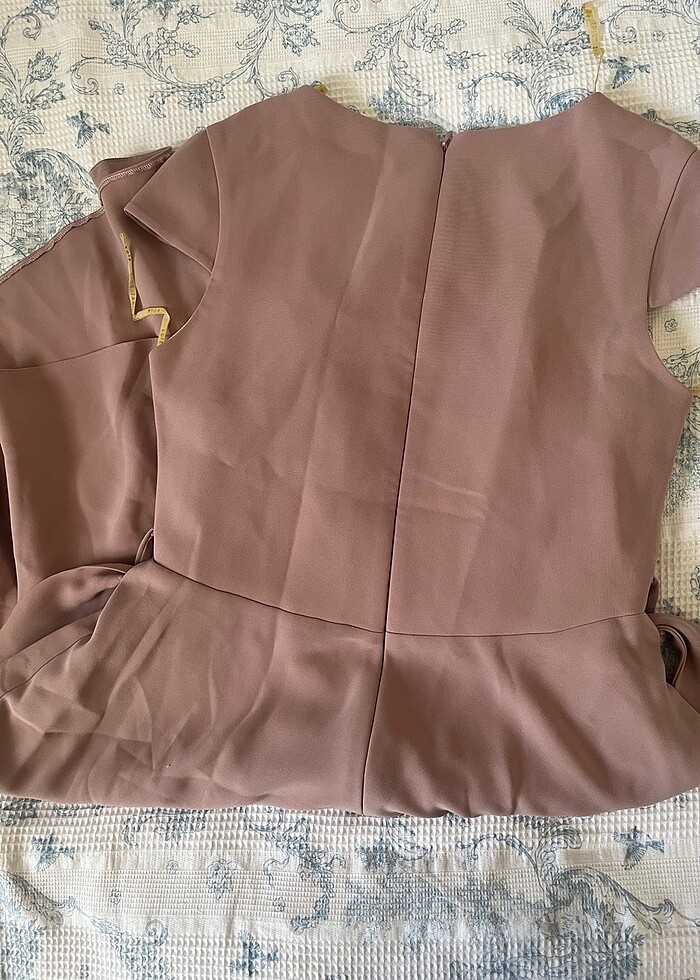 Gülkurusu önü kısa arkası uzun mezuniyet/söz elbisesi - Görsel 2