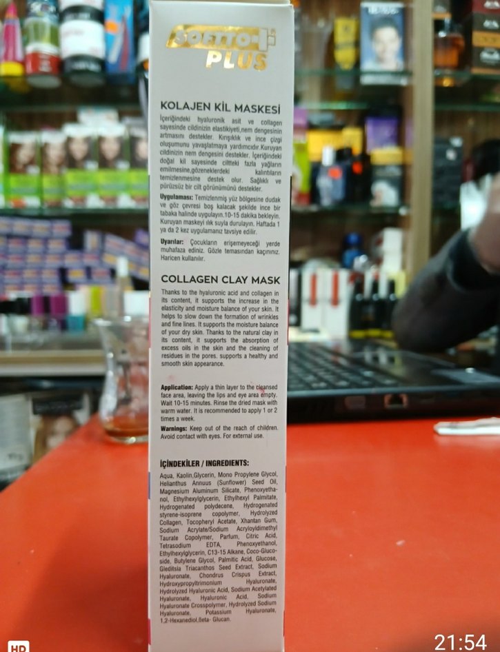 Softto Plus Kolajen Kil Maskesi 100ml - Görsel 3