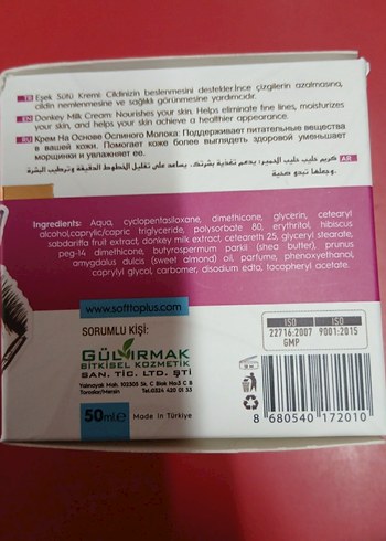 Softto Plus Eşek Sütü Onarıcı Krem - Görsel 2