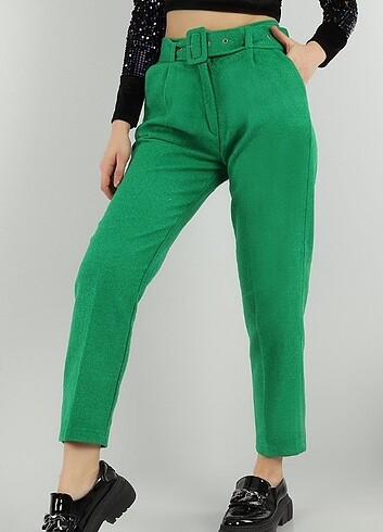 Yeşil kaşe pantolon 