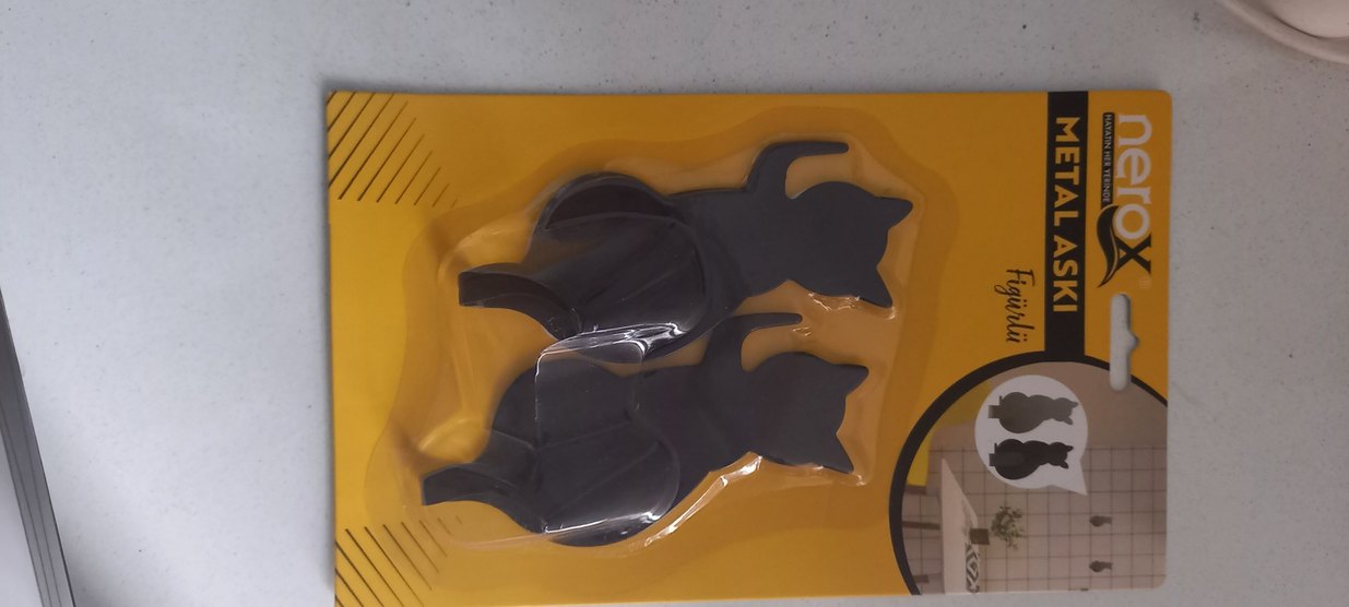 Siyah Kedi Figürlü Metal Askı - Görsel 4