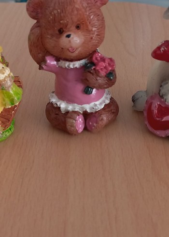 Beden Pembe Ayıcık Figürlü Renkli Mum