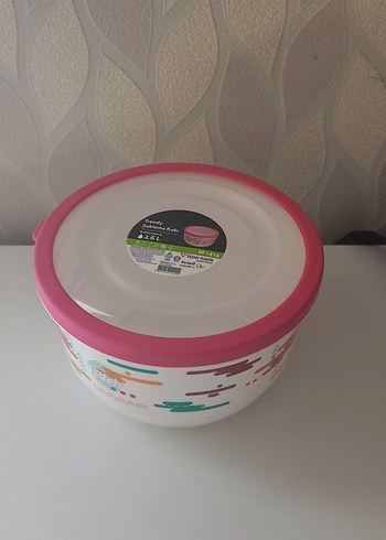 Beden Renkli Pembe Kapaklı Plastik Saklama Kabı