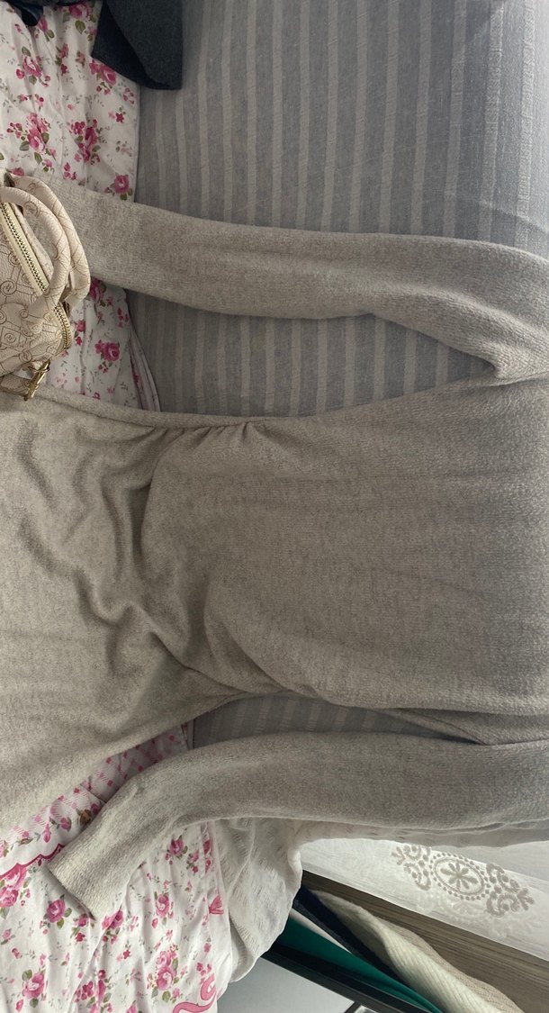 Bej Kadın Uzun Kollu Triko Elbise - Görsel 5