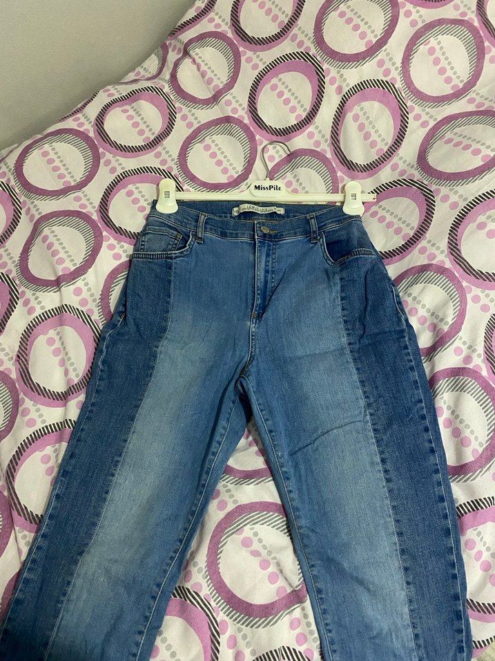 Kadın Mavi Regular Fit Midi Kot Pantolon - Görsel 2