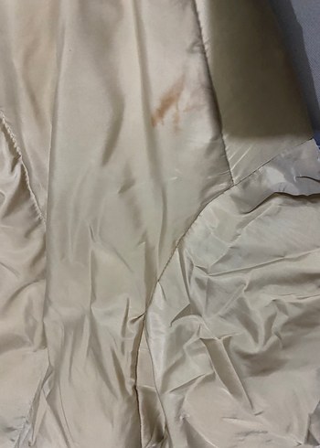 Düğmeli Bej Kadın Kışlık Mont - Görsel 4