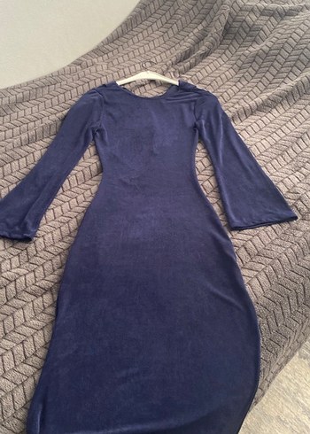 Siyah Uzun Kollu Dar Kesim Uzun Elbise - Görsel 11