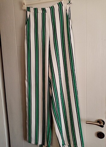 Cizgili bol pantolon 