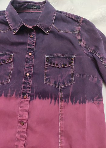 mavi jeans vintage Gömlek - Görsel 4