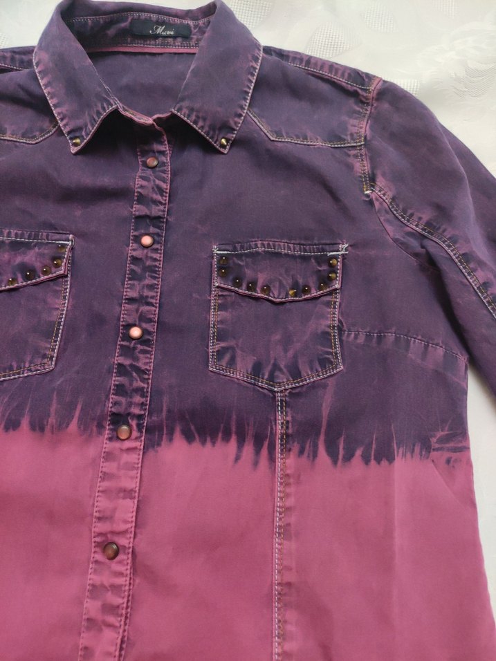 mavi jeans vintage Gömlek - Görsel 4