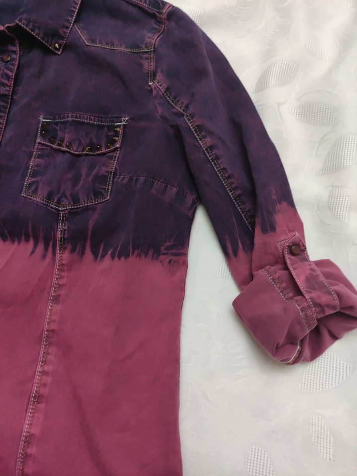 mavi jeans vintage Gömlek - Görsel 5