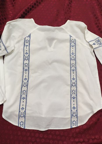 Gina Nakışlı Bohem Kadın Bluz - Görsel 3