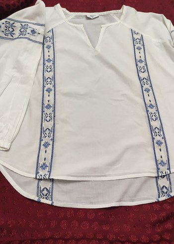 Gina Nakışlı Bohem Kadın Bluz - Görsel 2