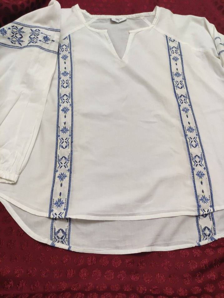 Gina Nakışlı Bohem Kadın Bluz - Görsel 2