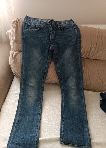 Loft Orta Mavi Yikamali Denim Jean