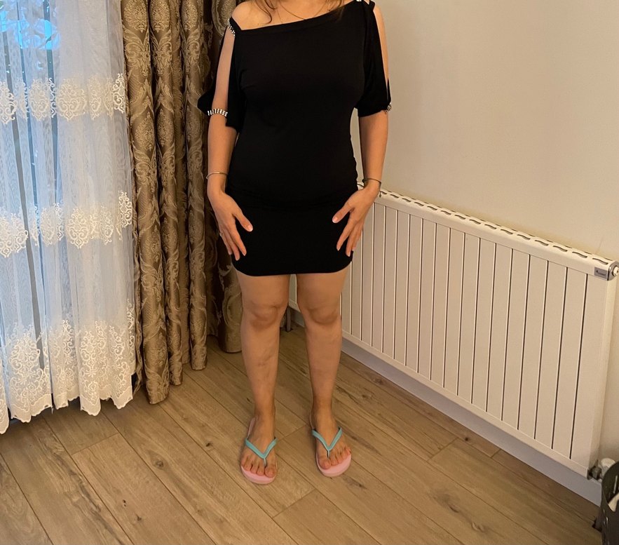 Siyah Drapeli Straplez Midi Elbise - Görsel 3