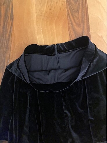 Siyah kadife etek - Görsel 3