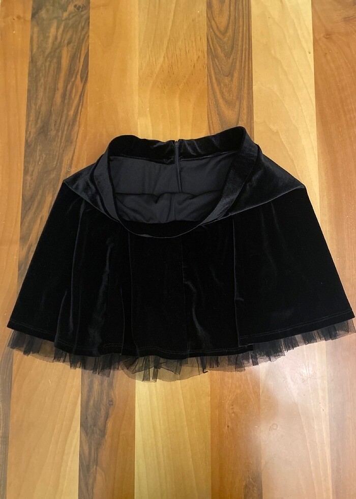 Siyah kadife etek - Görsel 4