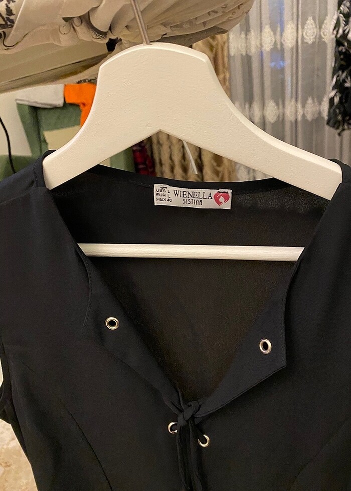 Siyah bluz şifon - Görsel 3