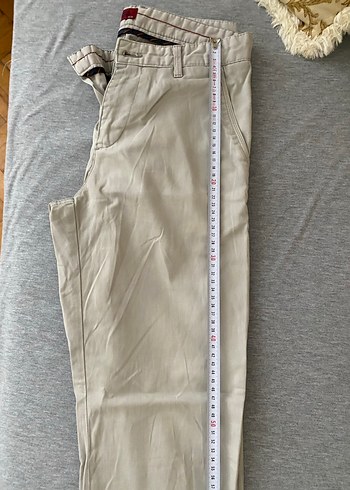 Bej Pamuklu Erkek Kemerli Regular Fit Pantolon - Görsel 4