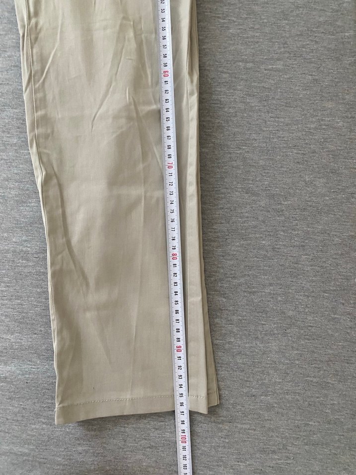 Bej Pamuklu Erkek Kemerli Regular Fit Pantolon - Görsel 3