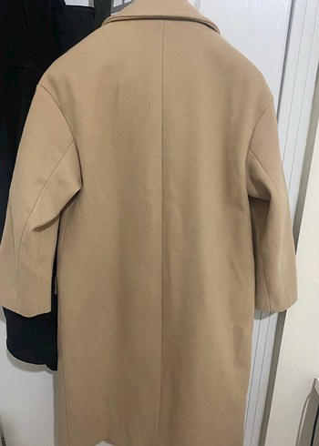 Zara Bej Çift Düğmeli Kaban - Görsel 5