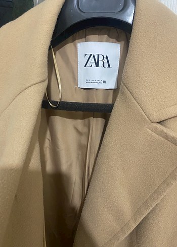 Zara Bej Çift Düğmeli Kaban - Görsel 3