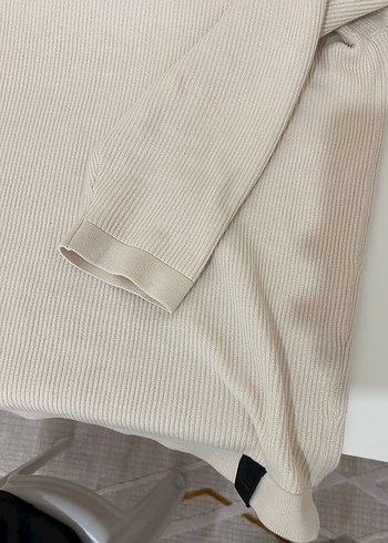 PULL and BEAR Bej Triko Erkek Sweatshirt - Görsel 4