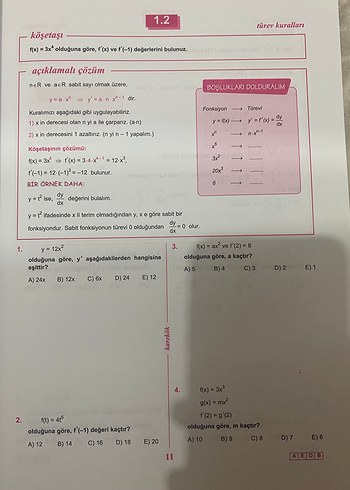 Türev Sıfırdan YKS Hazırlık Kitabı - Görsel 4