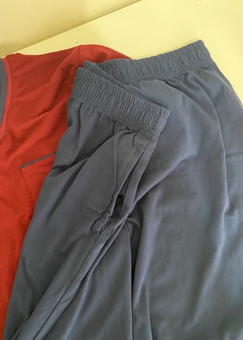 Bordo V Yaka Kısa Kollu Erkek Pijama Takımı - Görsel 5