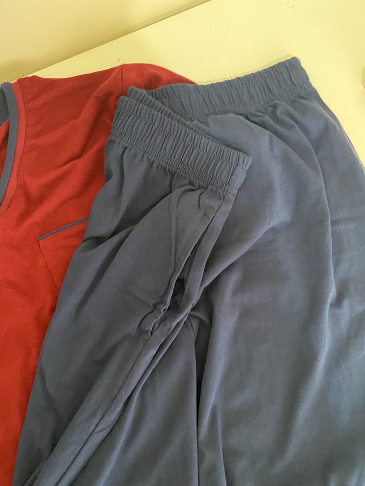 Bordo V Yaka Kısa Kollu Erkek Pijama Takımı - Görsel 5