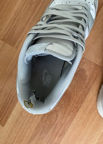 Nike Beyaz Gri Bağcıklı Erkek Spor Ayakkabı - Görsel 4