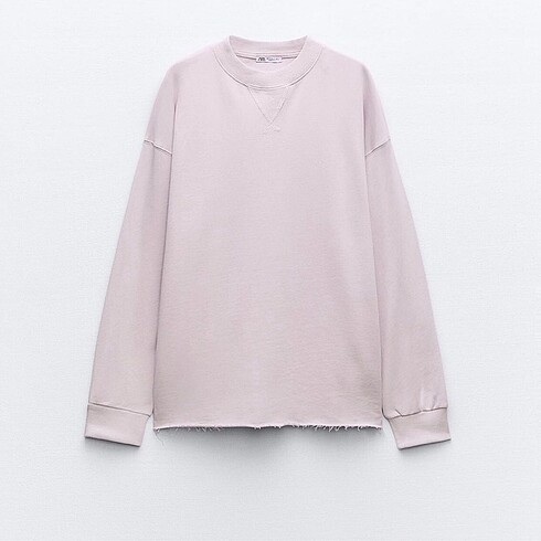 zara soluk efektli sweatshirt