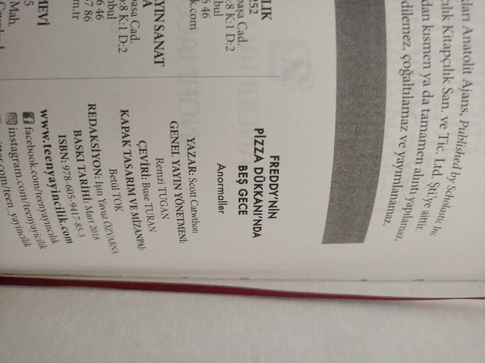 Freddy'nin Pizza Dükkanında Beş Gece - Anormaller ciltli - Görsel 4