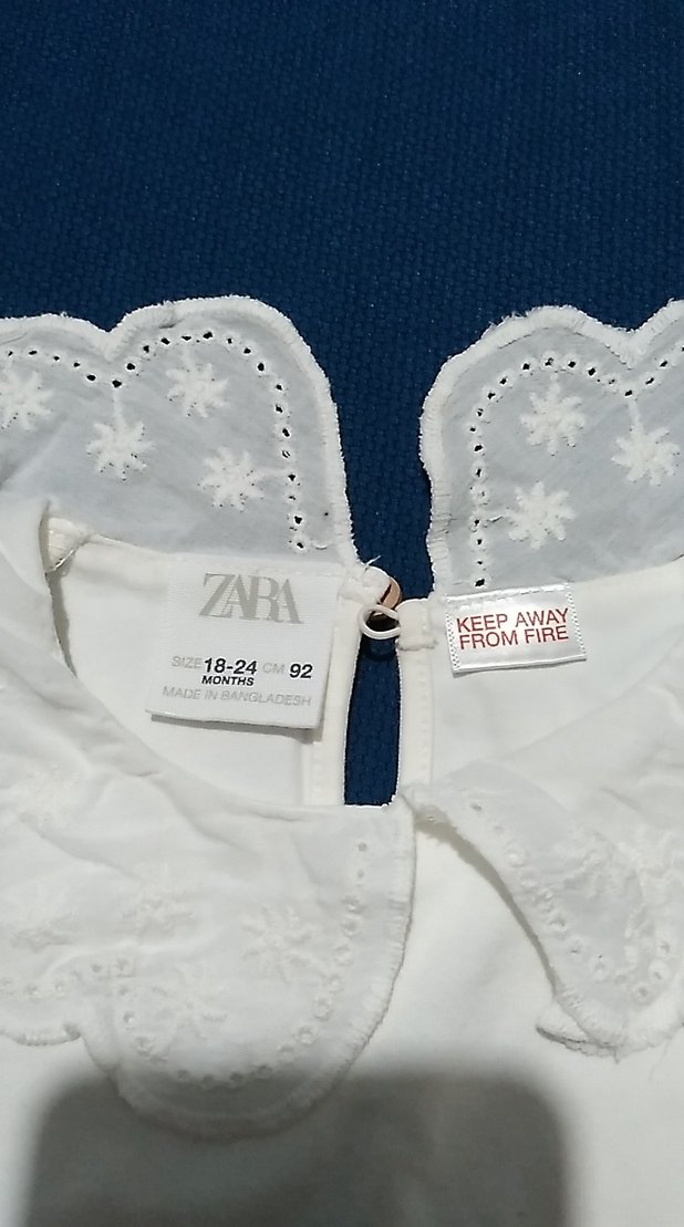 Bebek Kız Beyaz Fırfırlı Kısa Kollu Body - Görsel 3