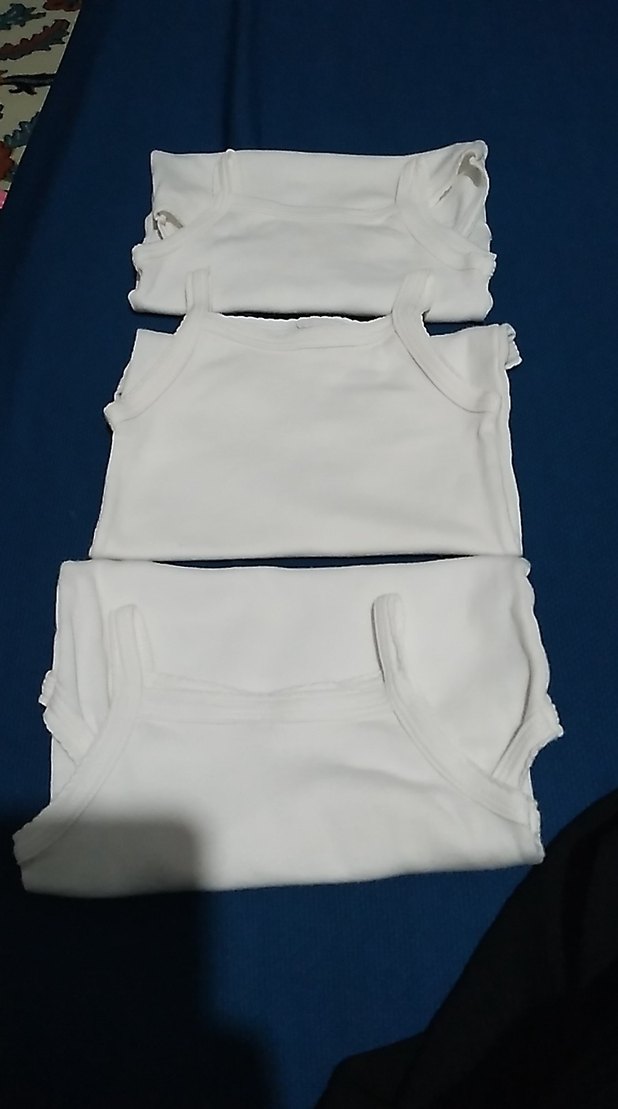 Beyaz Çocuk Atlet Body 3'lü Paket - Görsel 2